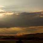 Sonnenuntergang mit streulicht