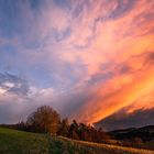 Sonnenuntergang mit Sturmwolken