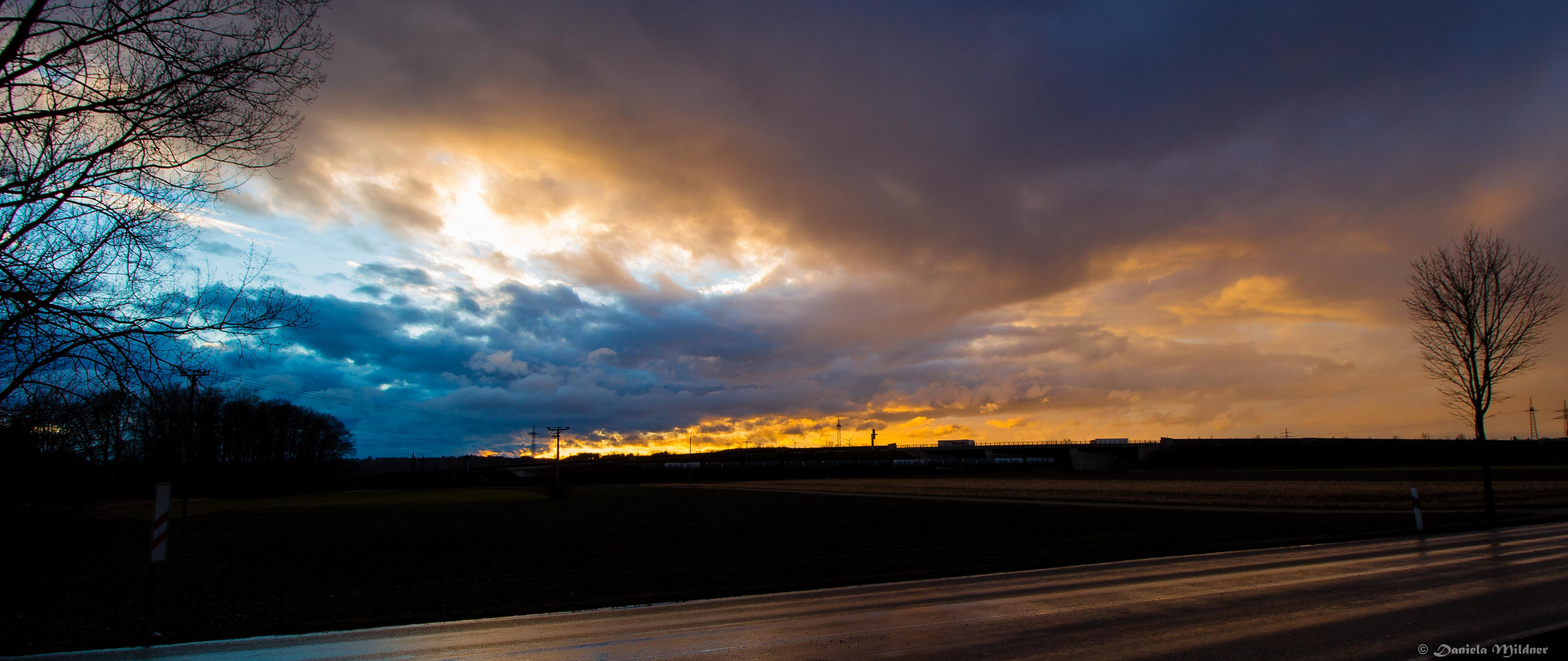 Sonnenuntergang mit Umgehung