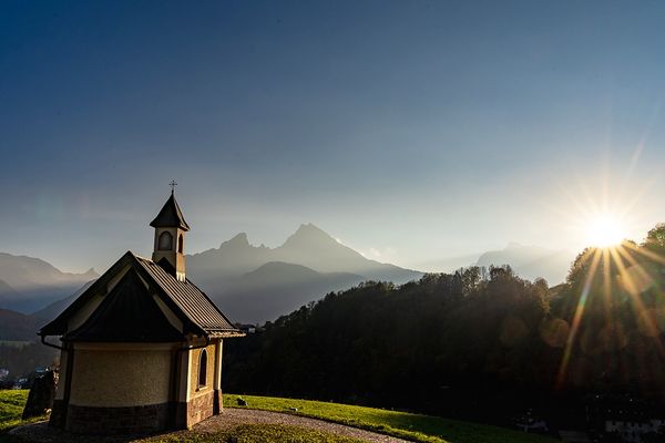 Sonnenuntergang mit Watzmannblick