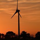 Sonnenuntergang mit Windmühle