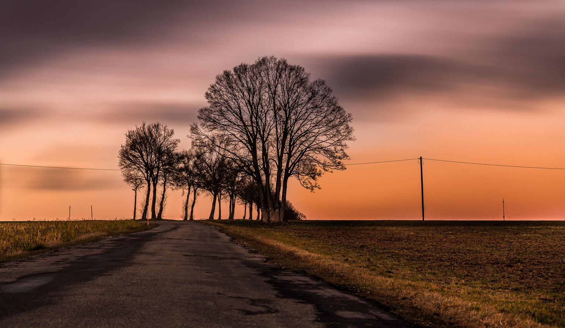 Sonnenuntergang mit Wolken