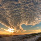 Sonnenuntergang mit Wolkenformation