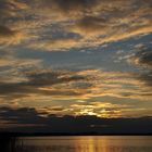 Sonnenuntergang mit Wolkengemälde