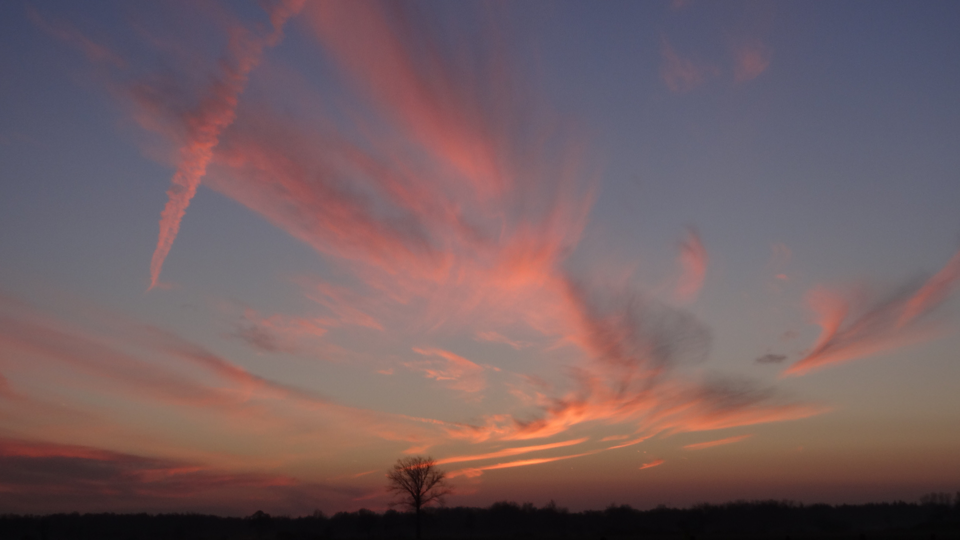 Sonnenuntergang Mitte Januar 1