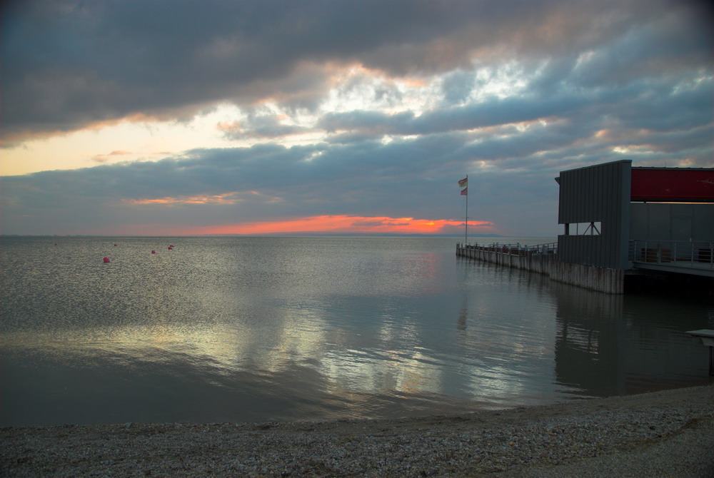 Sonnenuntergang Mole West am Neusiedler See