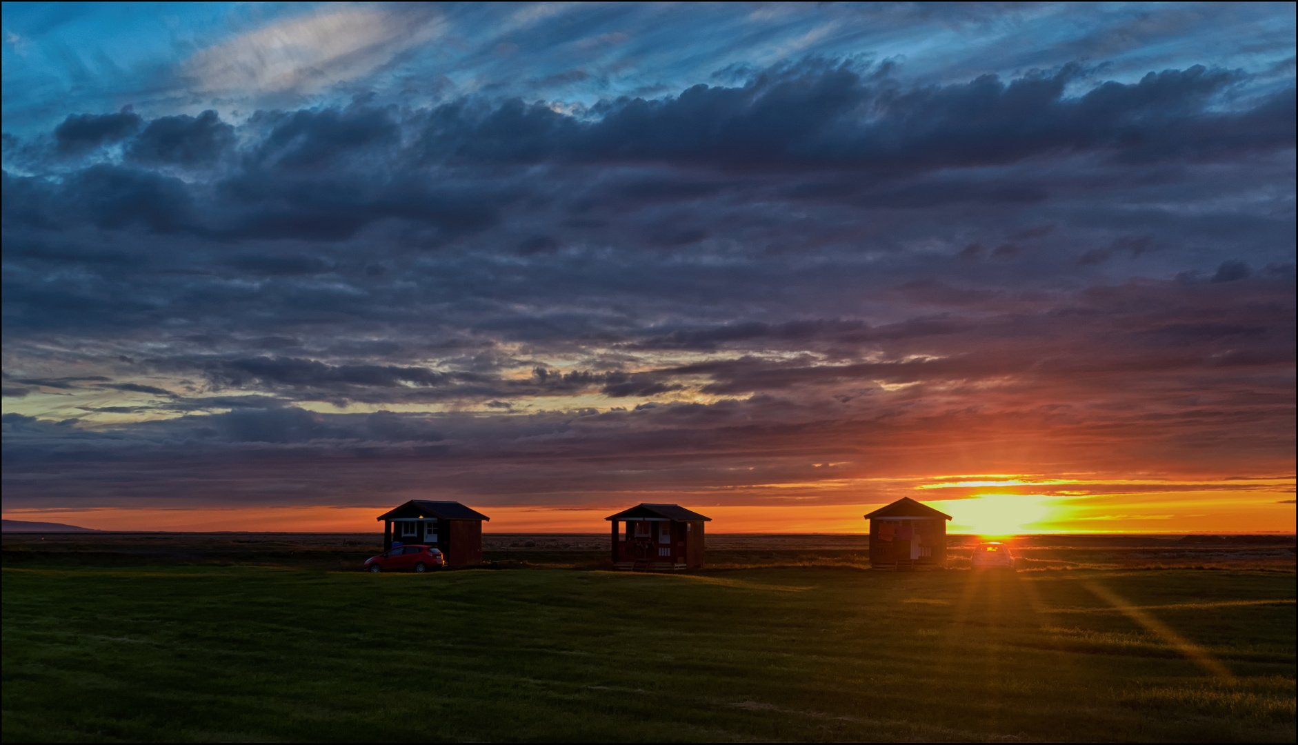 Sonnenuntergang morgens um 1:15 ...