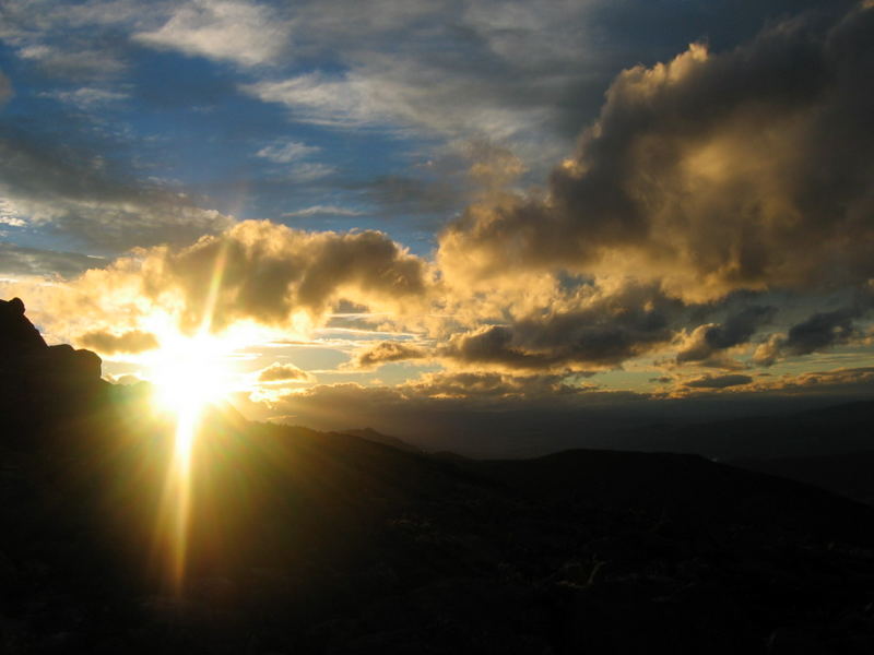 Sonnenuntergang Mt. Wellington Tasmanien