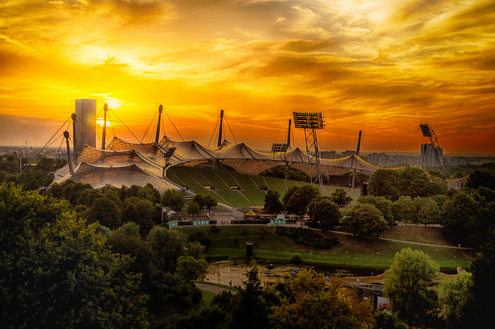 Sonnenuntergang München 