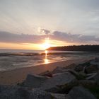 Sonnenuntergang n Normandie  Frankreich 