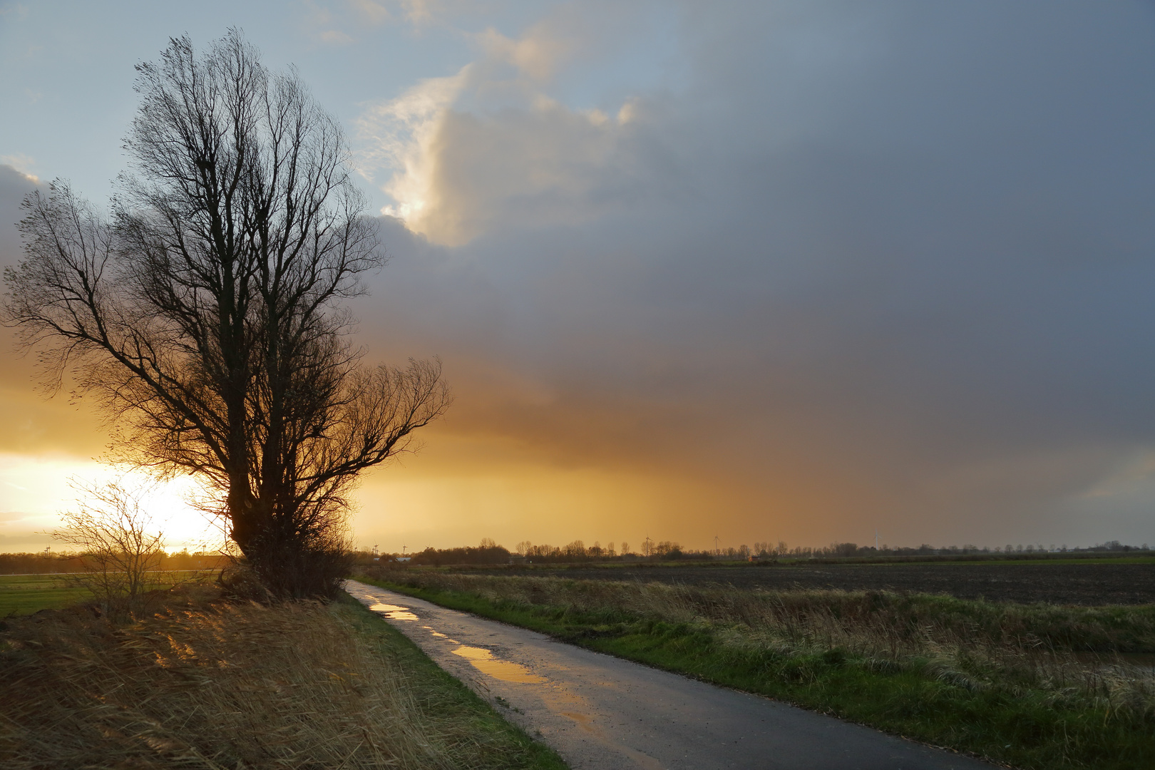 Sonnenuntergang nach dem Regen