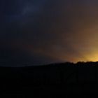 Sonnenuntergang nach einem Regenschauer