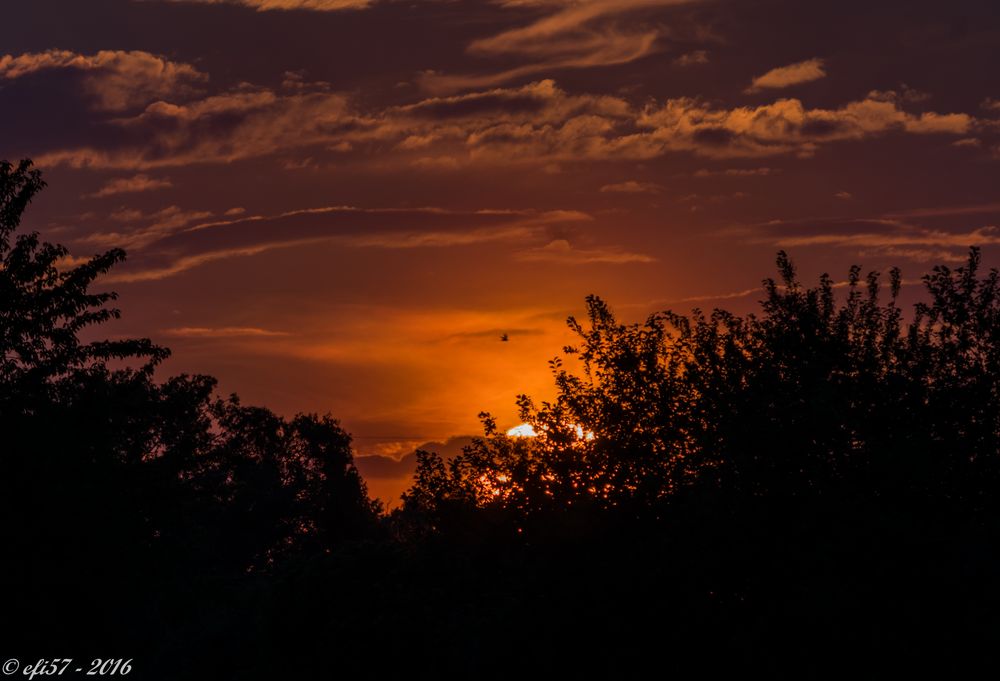 Sonnenuntergang nach Merkur-Transit