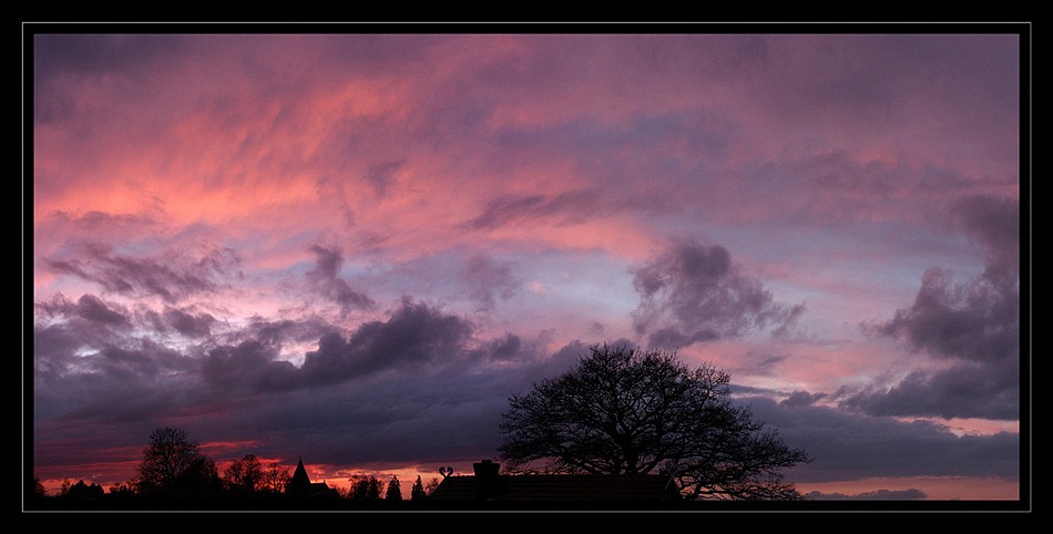 Sonnenuntergang nach Regentag in Krummesse