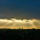 Sonnenuntergang nach starkem Regen Halde Hamm Lippepark