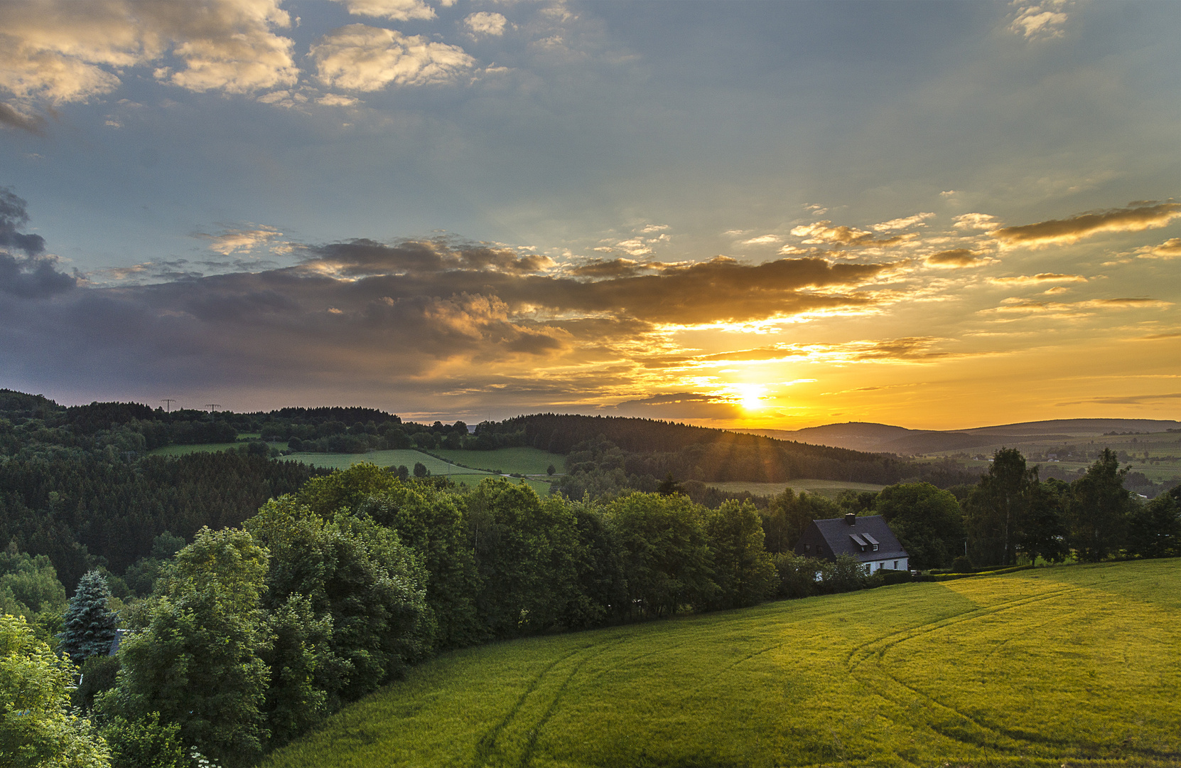 Sonnenuntergang nahe Annaberg