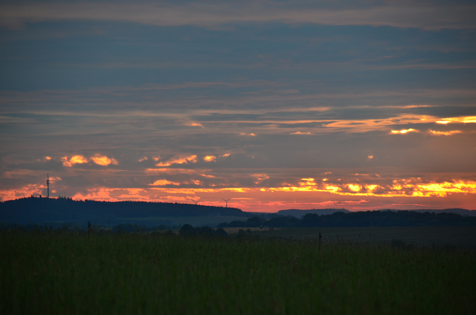 Sonnenuntergang nahe dem Kuhberg