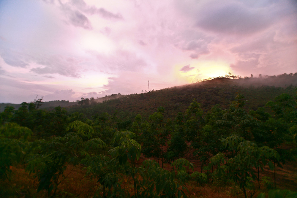 Sonnenuntergang nahe Ratnapura