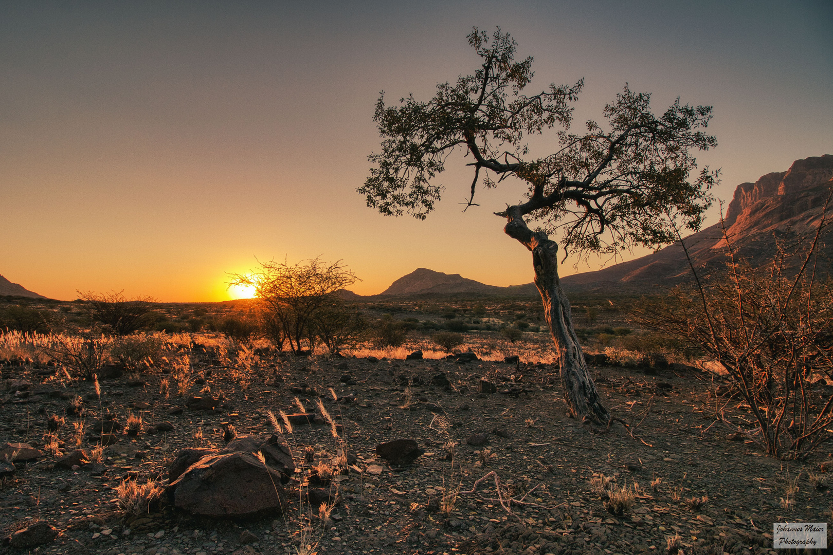Sonnenuntergang Namibia