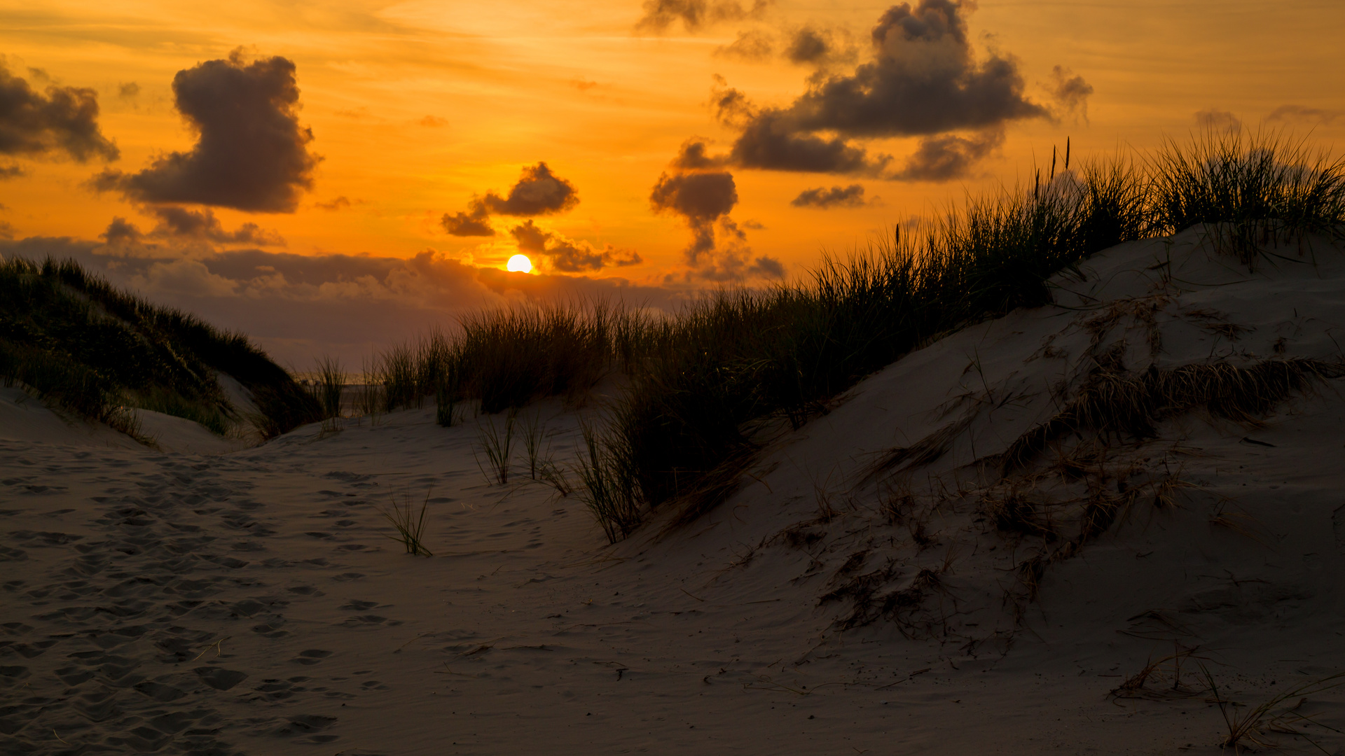 Sonnenuntergang Nebel/Amrum 