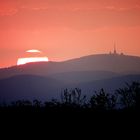 Sonnenuntergang neben Brocken