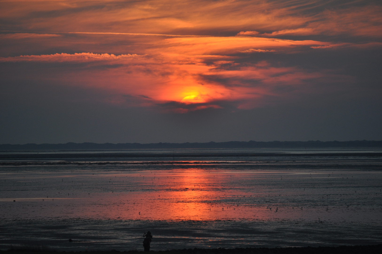 Sonnenuntergang Neuharlingersiel Nordsee Juli 2013