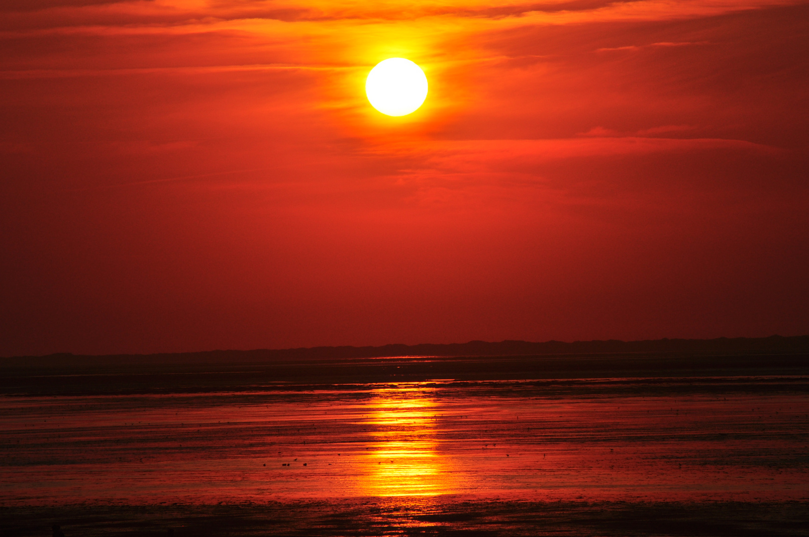 Sonnenuntergang Neuharlingersiel Nordsee Juli 2013