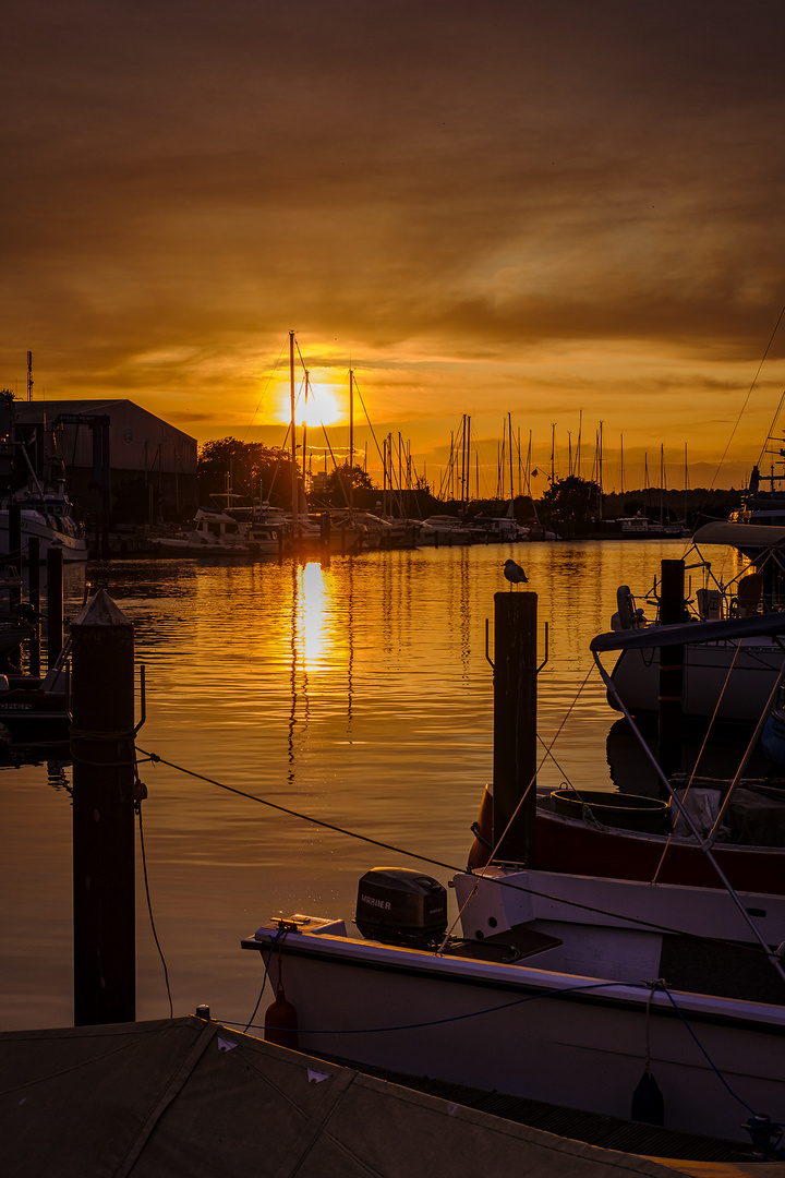 Sonnenuntergang Niendorf/Ostsee - Hafen