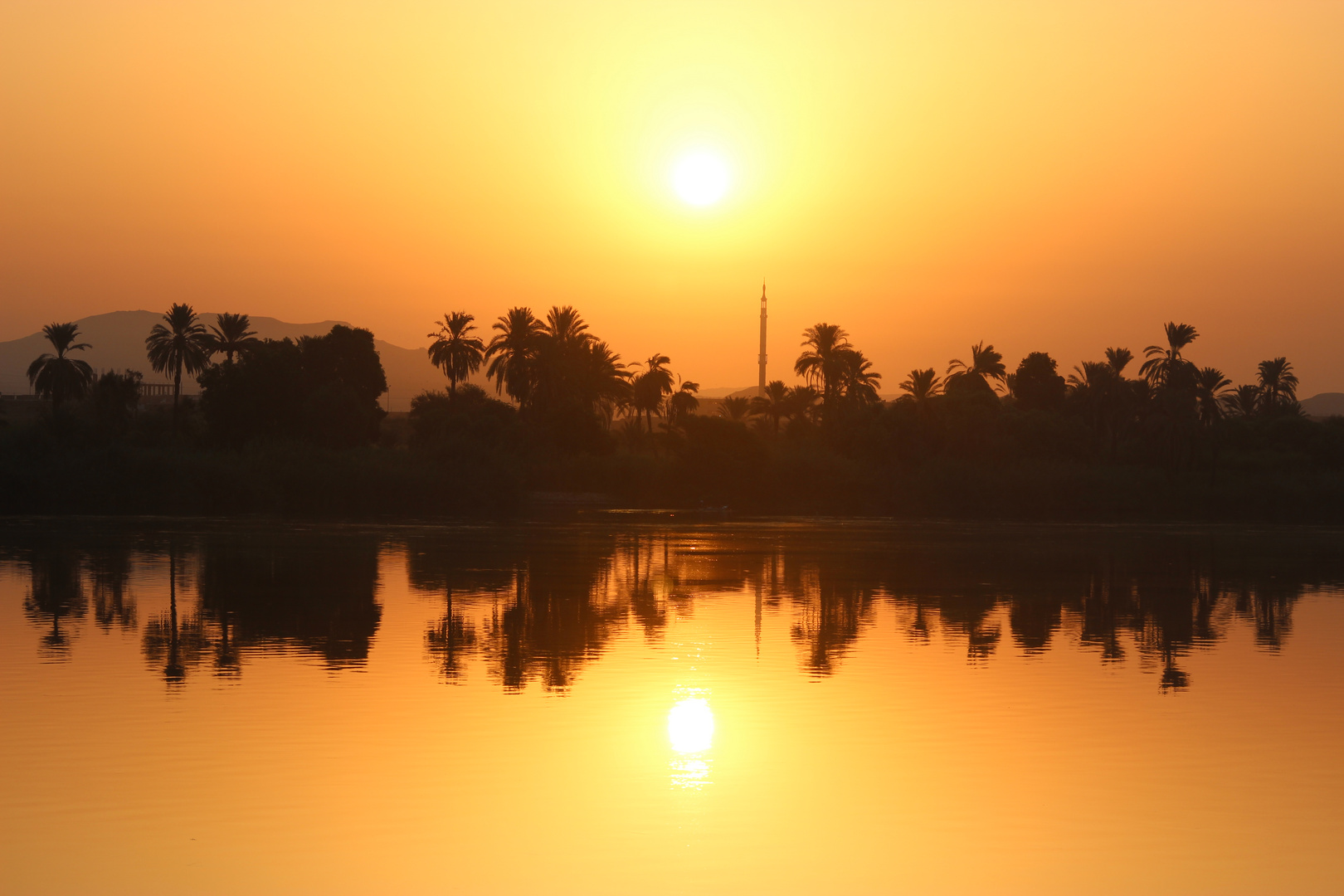 Sonnenuntergang Nilufer bei Assuan