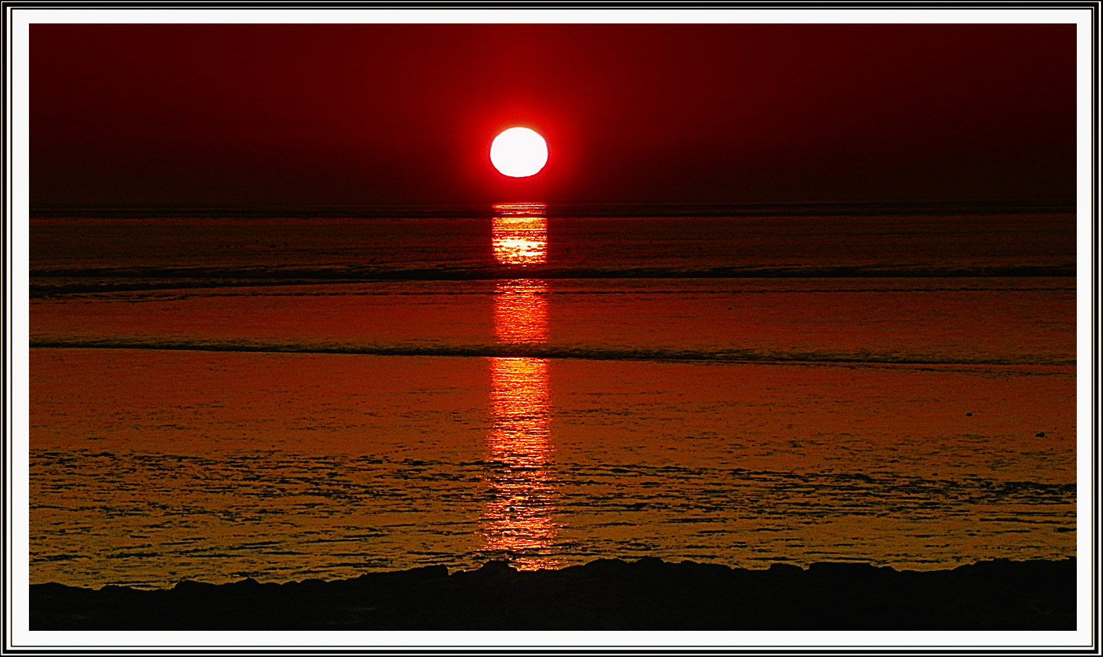 Sonnenuntergang Norddeich Strand