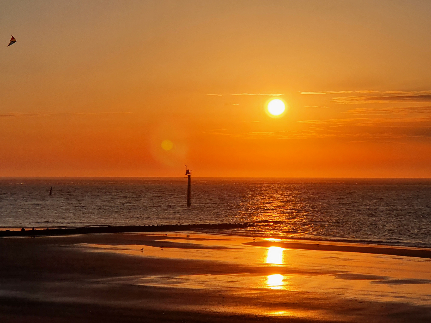 Sonnenuntergang Norderney Milchbar