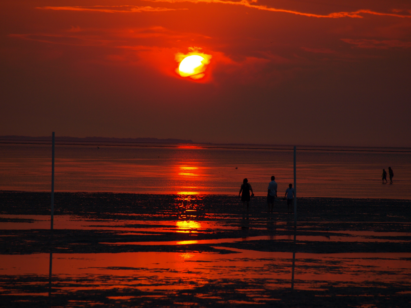 Sonnenuntergang Nordsee Bensersiel
