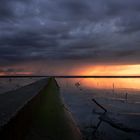 Sonnenuntergang Nordsee, Blick Richtung Juist