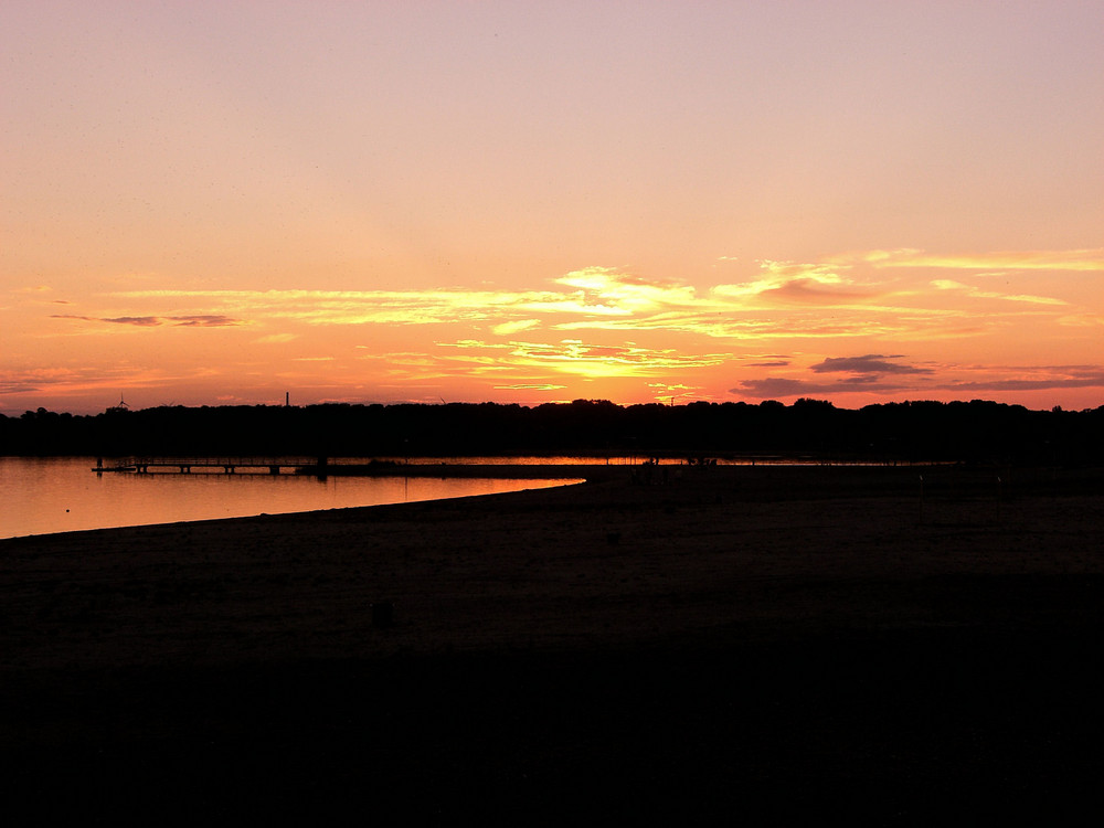 Sonnenuntergang Nordstrand Cospudener See