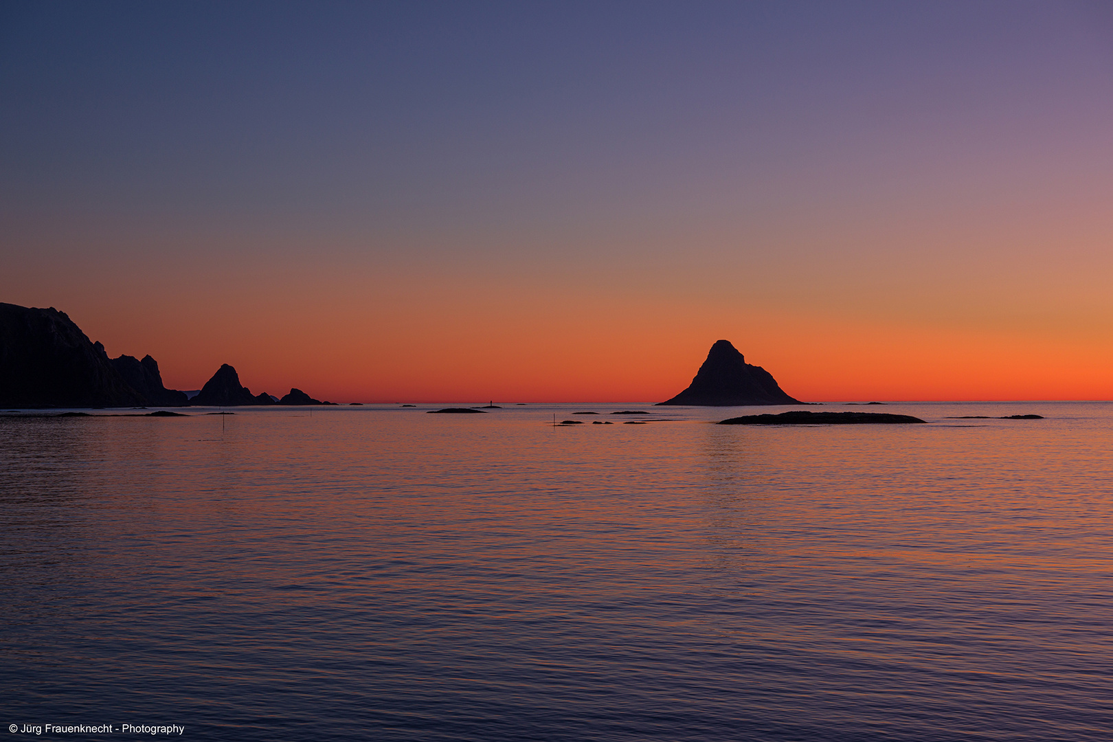 Sonnenuntergang Norwegen/Vesteralen/Bleik