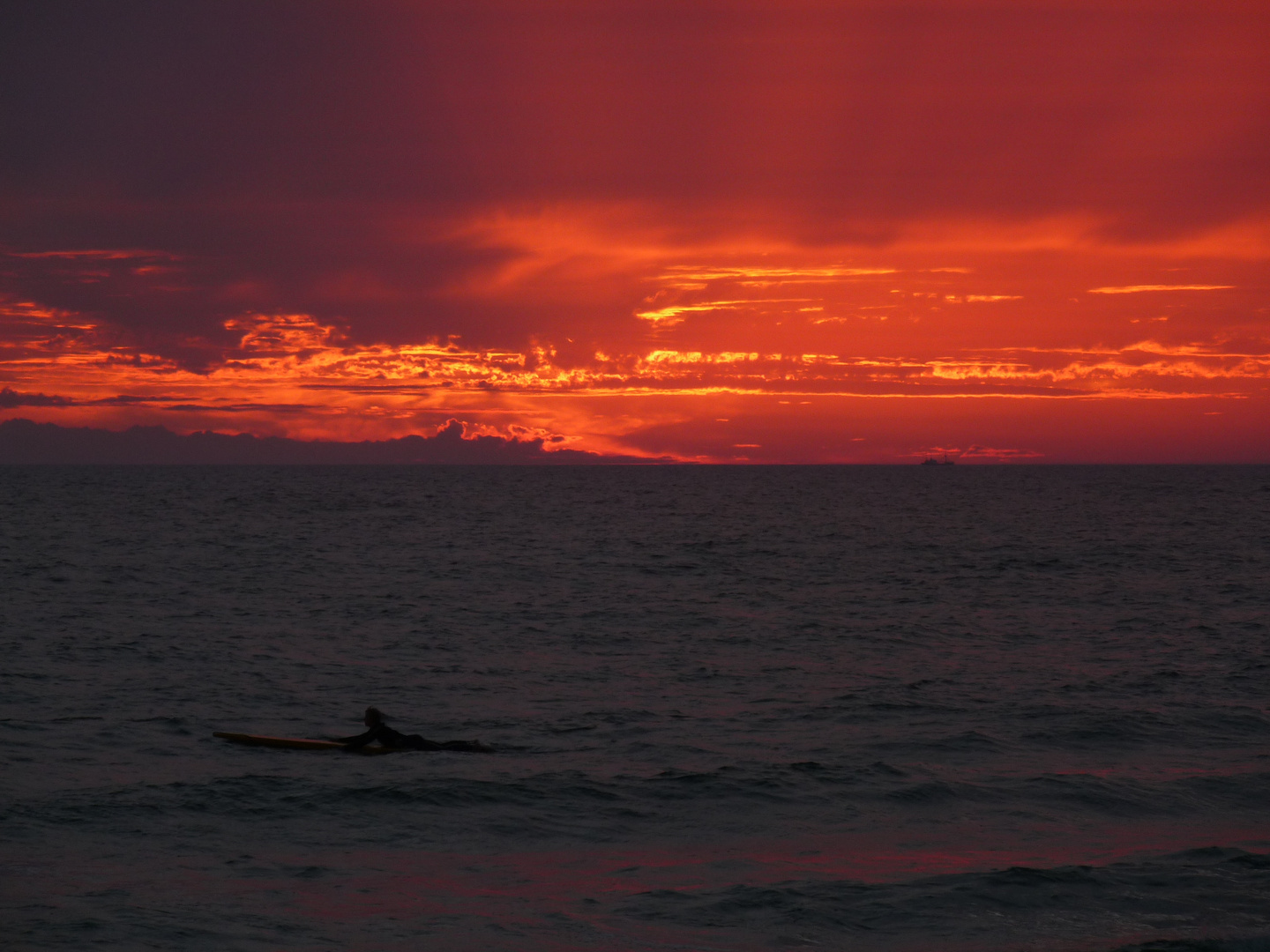 Sonnenuntergang, ohne dass das Meer ausläuft!