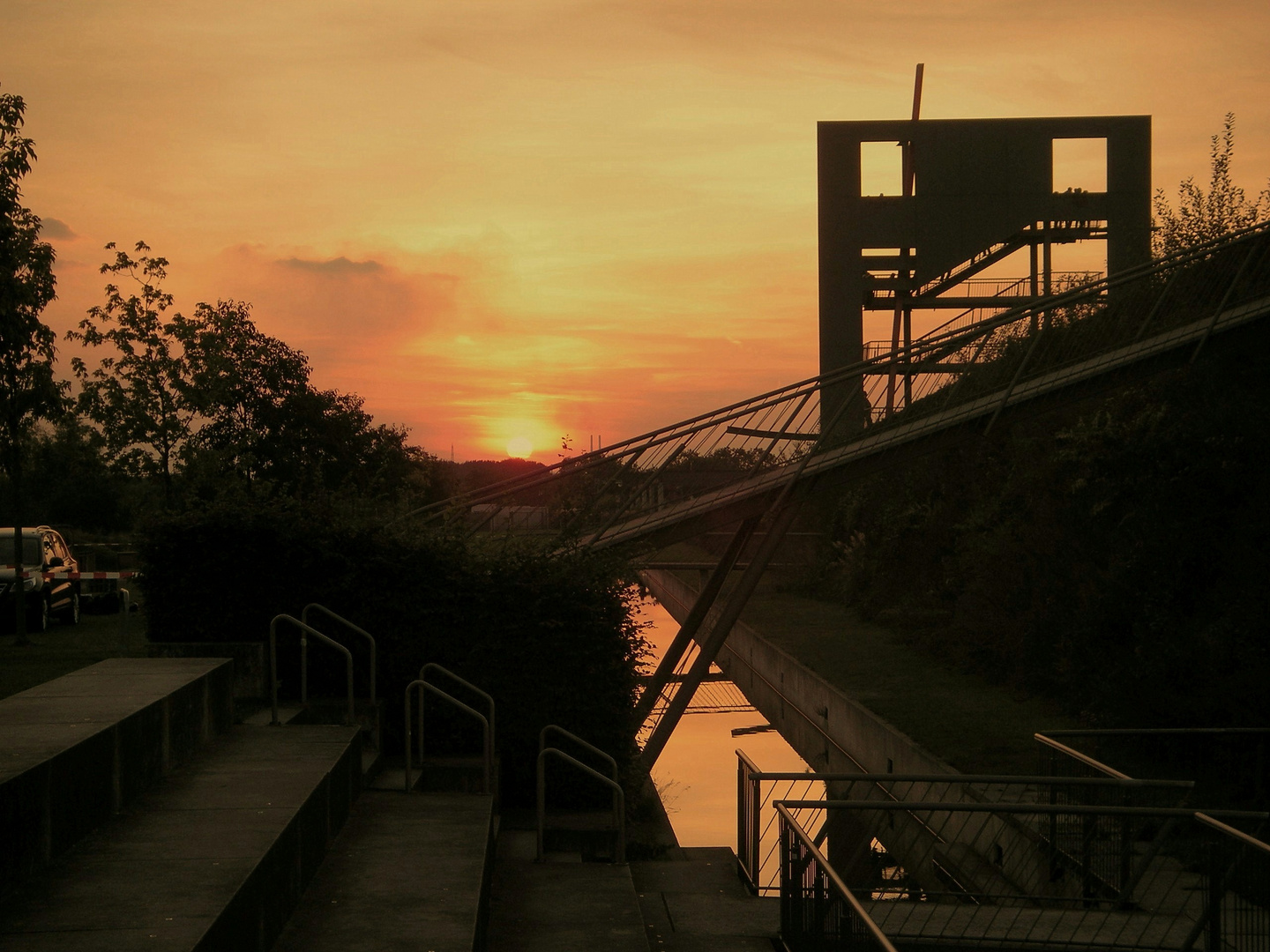 Sonnenuntergang Olga Park Oberhausen