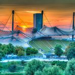 Sonnenuntergang - Olympiapark München