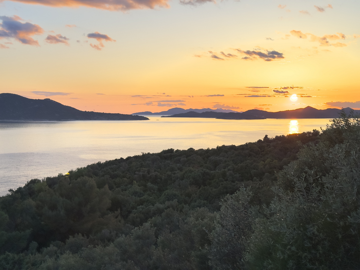 Sonnenuntergang Orašac Kroatien 