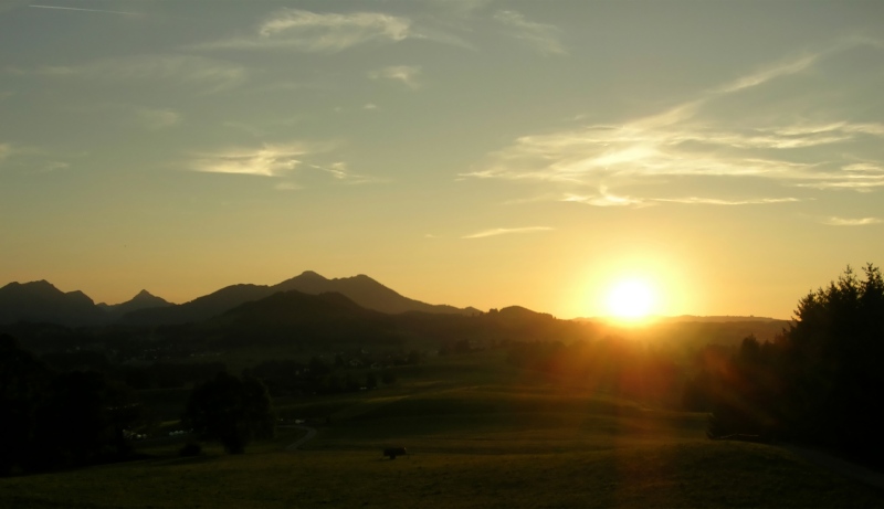 Sonnenuntergang Ostallgäu