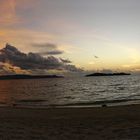 Sonnenuntergang Panorama auf Gangga Island (Indonesien)