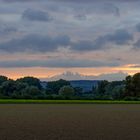 Sonnenuntergang Panorama bei Rinteln an der Weser