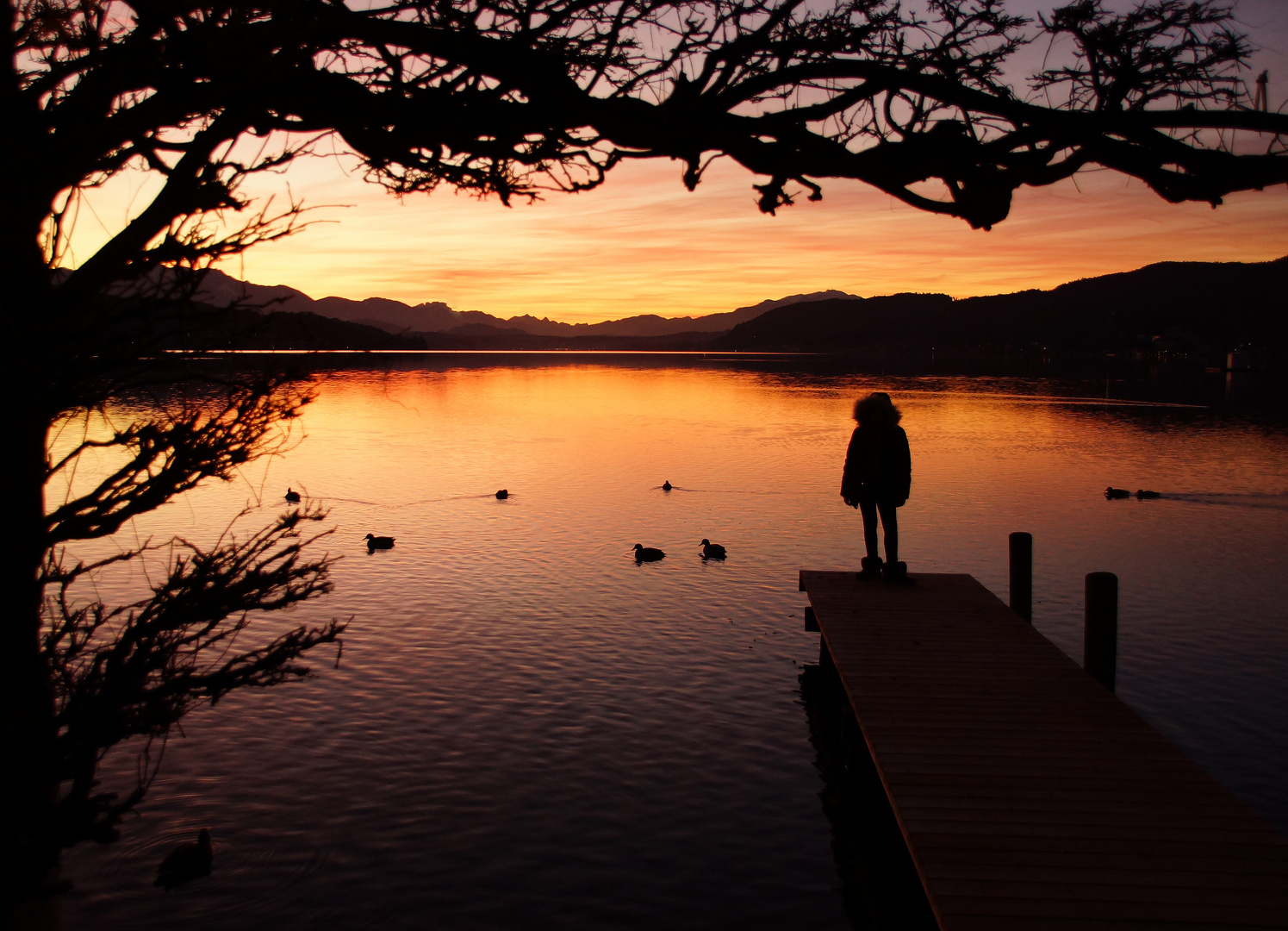 Sonnenuntergang Pörtschach am Wörthersee 