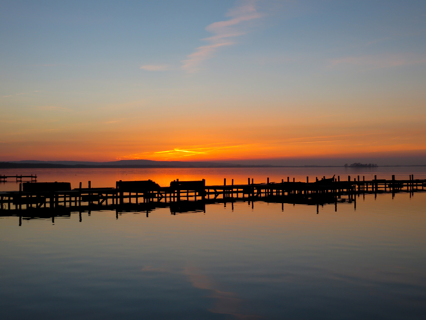 Sonnenuntergang Promenade Steinhuder Meer