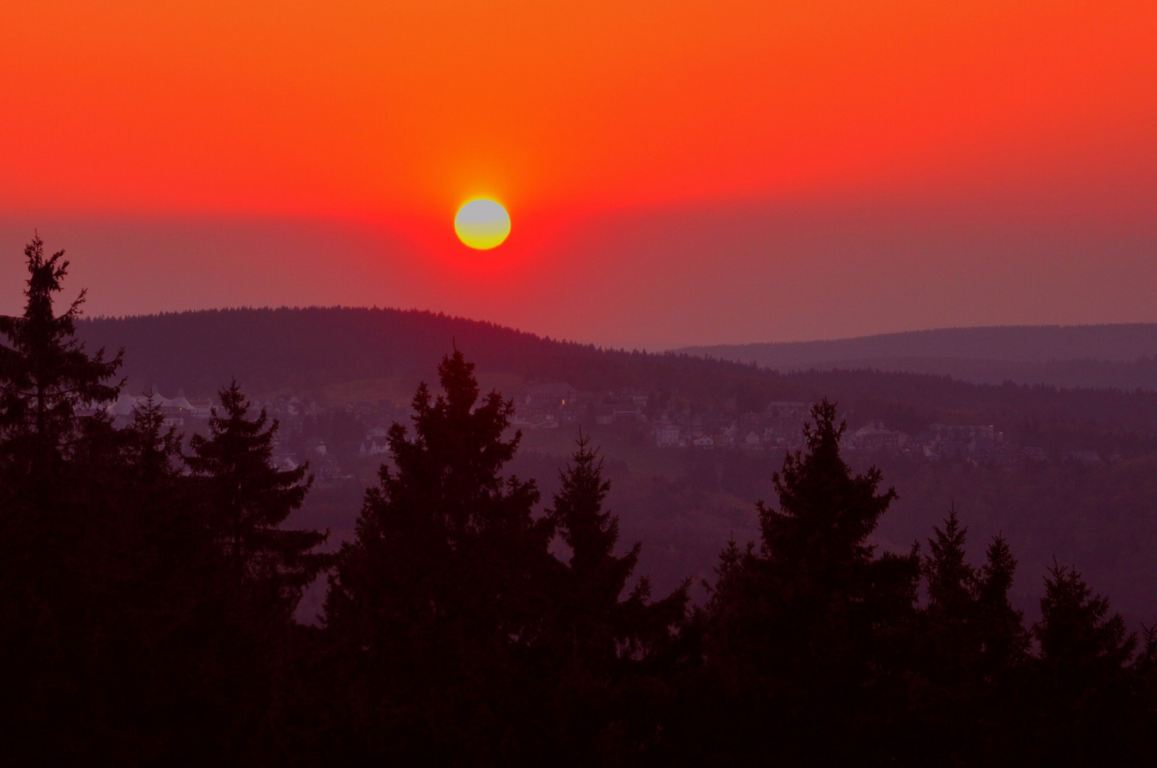 Sonnenuntergang Pumpspeicherwerk Oberbecken 5