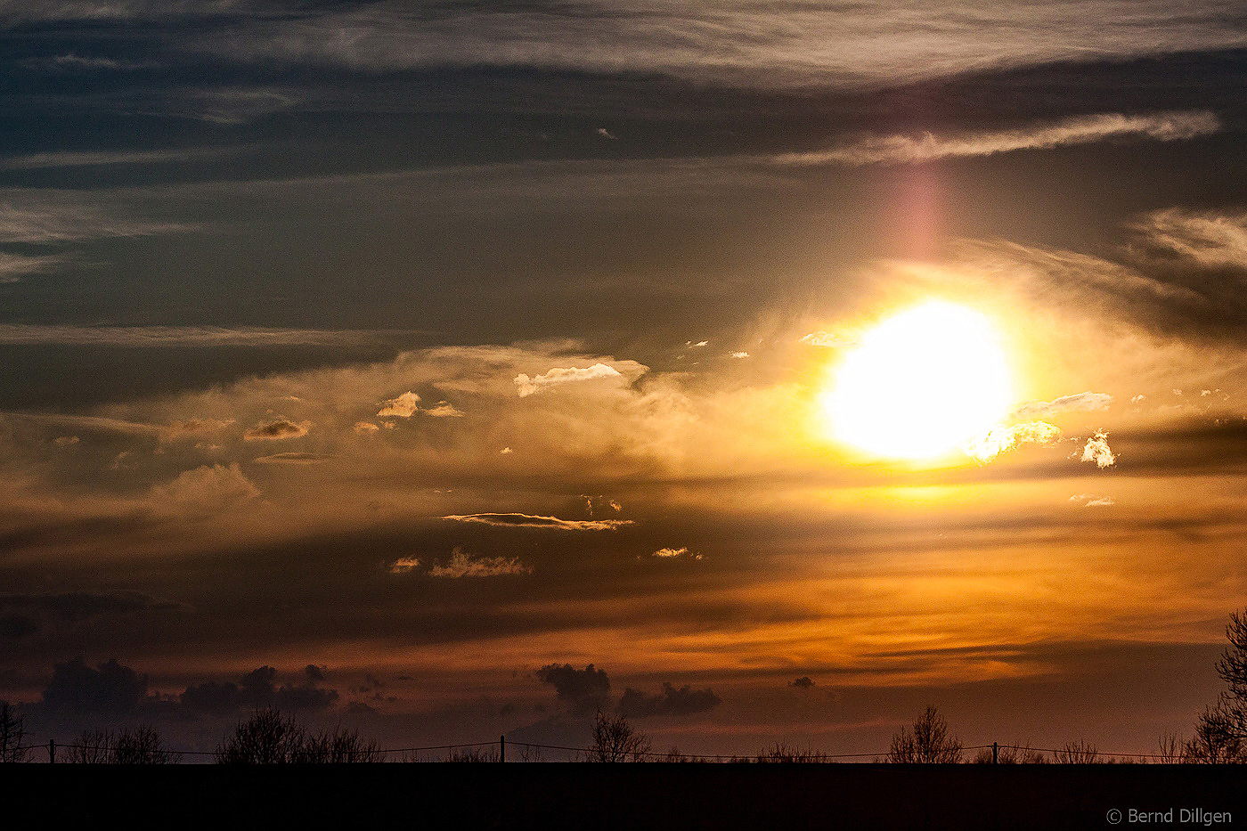 Sonnenuntergang Rheinaue Walsum....