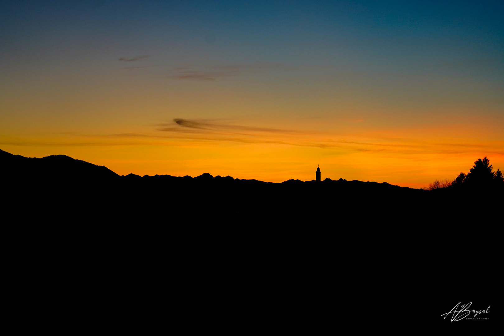 Sonnenuntergang Richtung Bad-Tölz