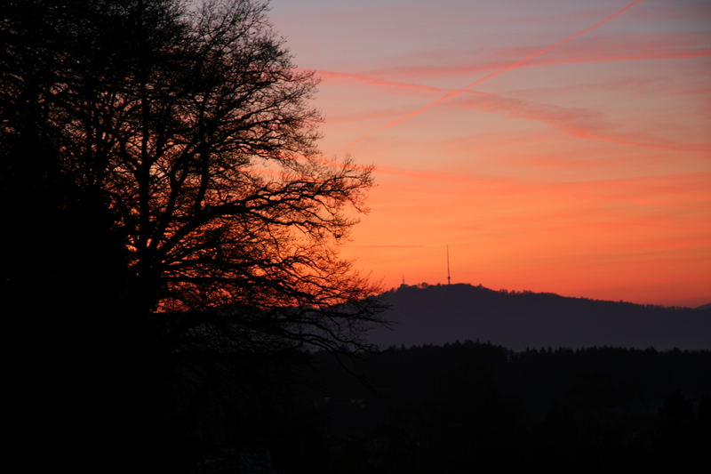 Sonnenuntergang Richtung Uetliberg