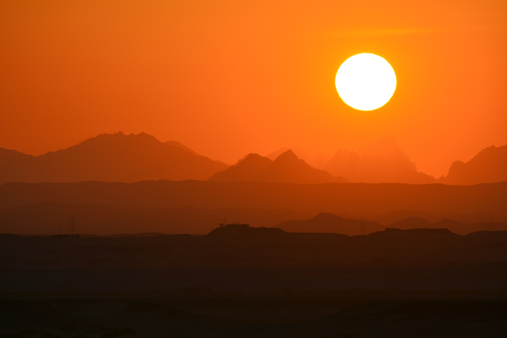 Sonnenuntergang Rotes Gebirge