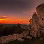 Sonnenuntergang Ruine Waxenberg Austria 